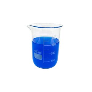Béquer (Becker) Forma Baixa Graduado Vidro Boro 3.3 400mL