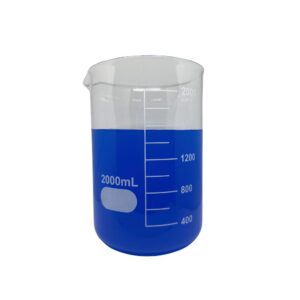 Béquer (Becker) Forma Baixa Graduado Vidro Boro 3.3 2000mL