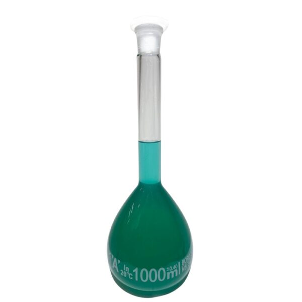 Balão Volumétrico Graduado Vidro Boro 3.3 com Rolha de Poli 1000mL