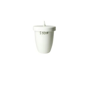 Cadinho de Porcelana Forma Alta com Tampa 50ml