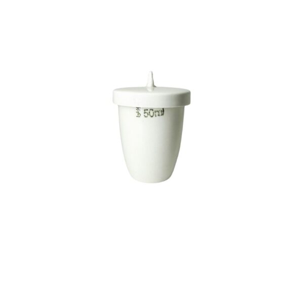 Cadinho de Porcelana Forma Alta com Tampa 50ml
