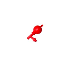 Pipetador de Borracha 3 Vias Esfera de Vidro Vermelho