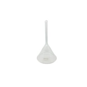 Funil Vidro Analítico Liso Haste Longa 100mm