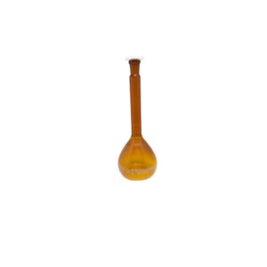 Balão Volumétrico 250ml Graduado Rolha Polipropileno 3.3 Boro Âmbar