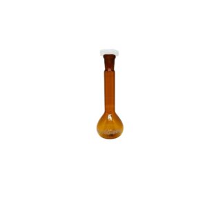 Balão Volumétrico 25ml Graduado Rolha Polipropileno 3.3 Boro Âmbar