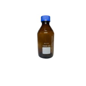 Frasco Reagente Âmbar Graduado Tampa Rosca Azul Vidro Neutro 1000ml