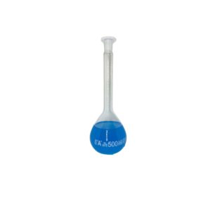 Balão Volumétrico Vidro Boro 3.3 Graduado Rolha de Polietileno Classe A 500ml