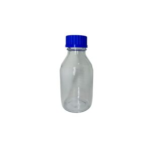 Frasco Reagente 500ml sem Graduação Tampa Rosca Azul Vidro Boro 3.3