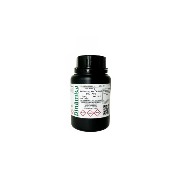 Ácido Ascórbico L (+) PA ACS Vitamina C 250g CAS 50-81-7 Dinâmica