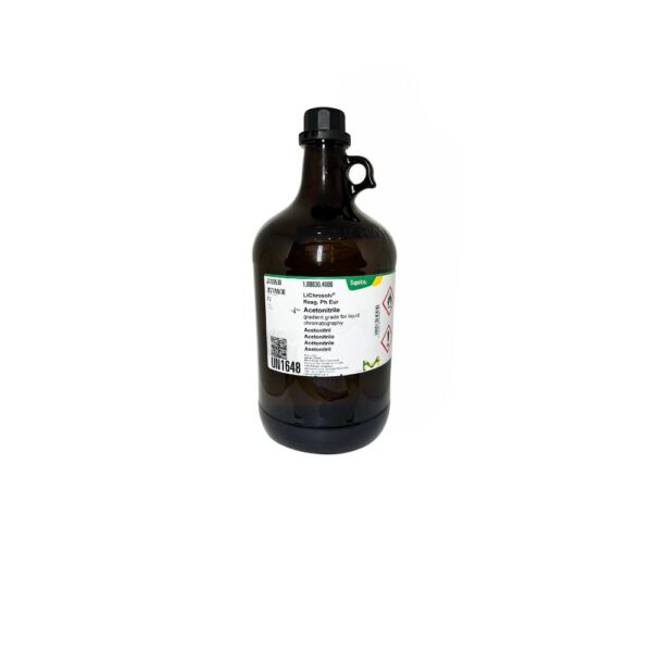 Acetonitrila HPLC UV Galão 4 Litros CAS 75-05-8 Merck