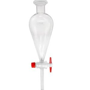 Funil de Separação Squibb 500ml Tampa Plástica e Torneira de Teflon Vidro Boro 3.3